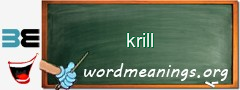 WordMeaning blackboard for krill